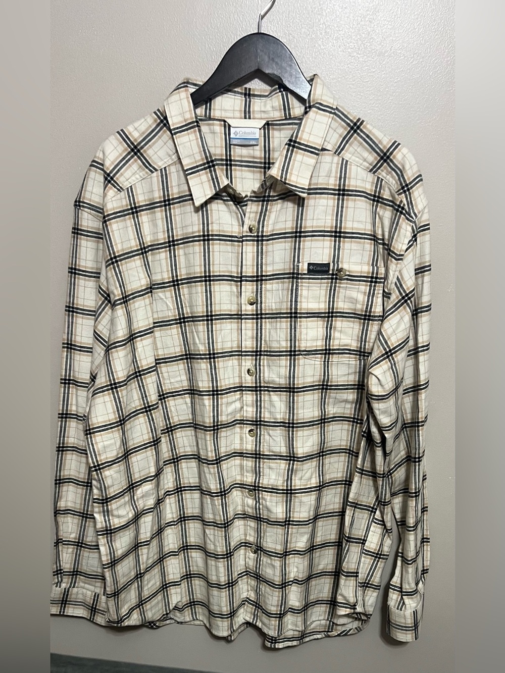 Columbia button down long sleeve plaid shirt Size XXL
